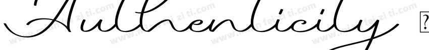 Authenticity 本真字体转换